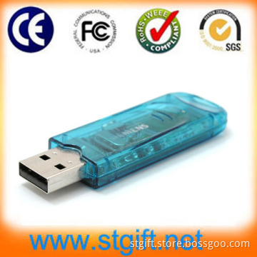 Business Gift Transparent Plastics USB Flash Drive 64MB~ 64GB USB Memory